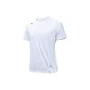 Training Series Solid Color Round Neck Loose Short Sleeve T-Shirt Men Tops Pure-White 952427102-1