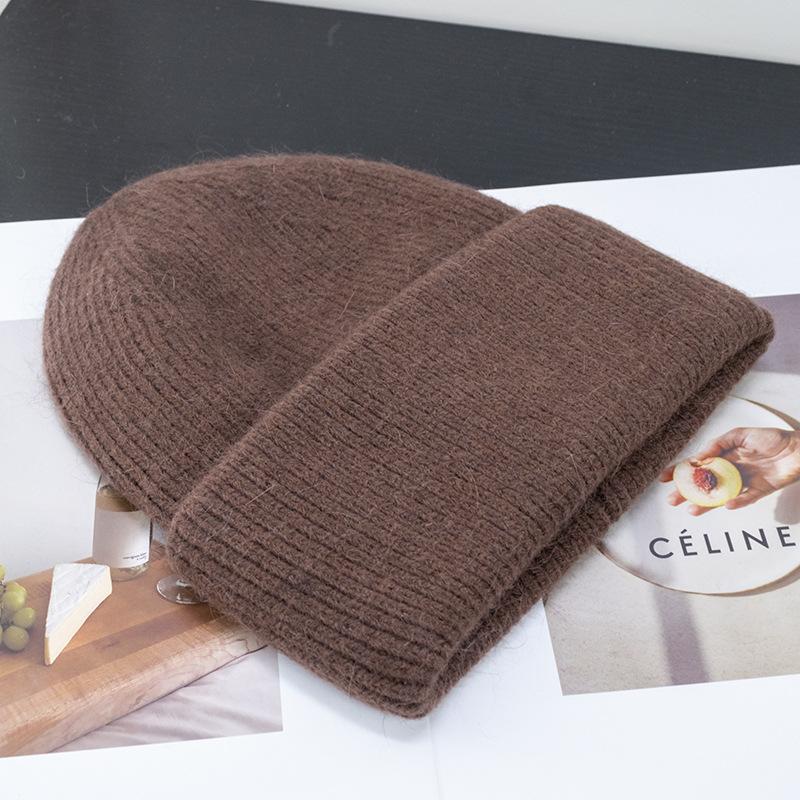 Winter Hat Korean Rabbit Hair Thick Pullover Hat Women Fashion Knitted Hat All Match Warm Knitted Hats