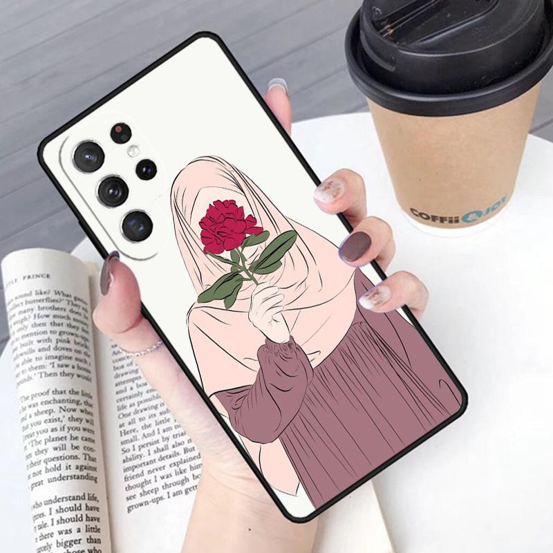 Хиджаб Лицо Мусульманский Исламский чехол для телефона Обложка Для Samsung Galaxy S24 S25 Ultra S21 S22 Ultra S10E Note 10 Plus Note 20 FE S23