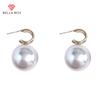 Simple Elegant Big Round Imitation Pearl Drop Earring For Women Anniversary Girl Gift Female Wedding Bridal Earrings