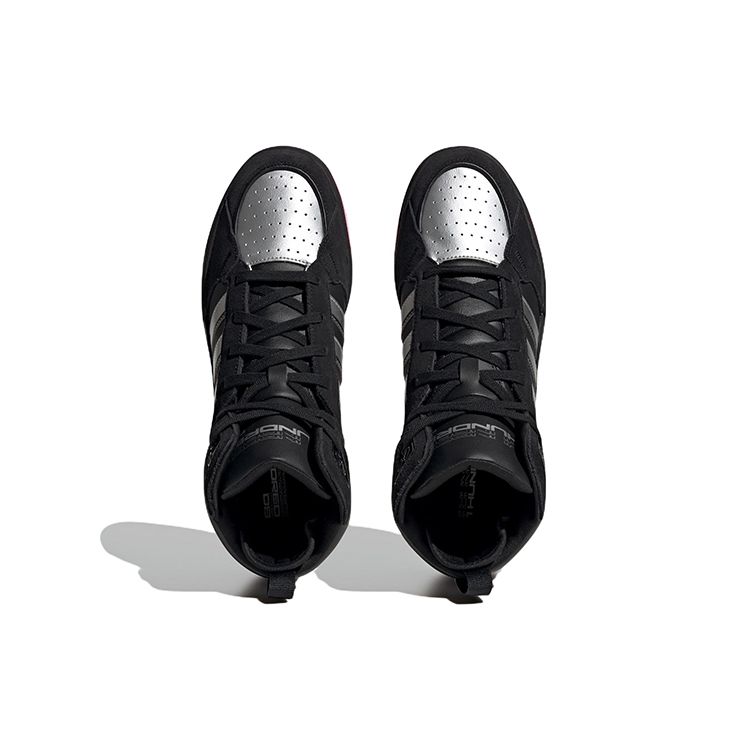 Adidas Neo 100 дБ Средние Удобные Трендовые Легкие Прочные Нескользящие Высокие Кеды Унисекс Кеды Черный Серебристый ID1841