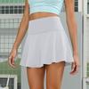 Женская повседневная однотонная короткая полуюбка с высокой талией, спортивная юбка, плиссированная юбка