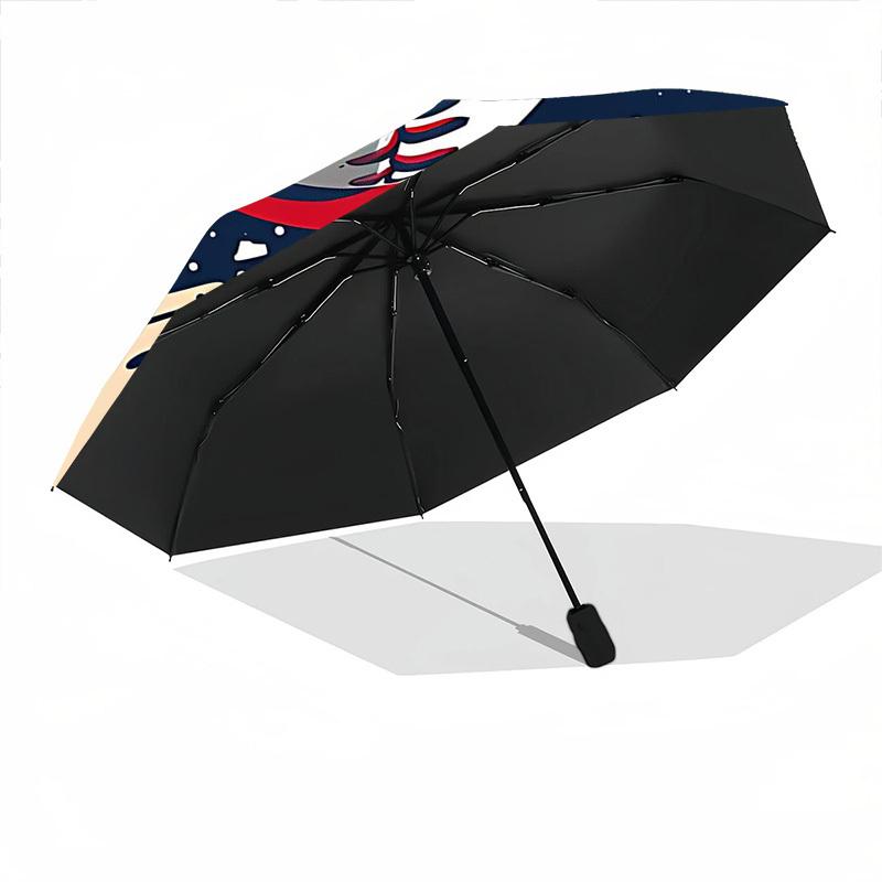 1PC Baseball Sport Automatic Folding Umbrella Portable Collapsible 8-Rib Umbrella for All Seasons, Casual Outdoor Accessory, A30