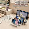 Clear Acrylic CD Display Shelf 2PCS 6 8 Grid Storage Organizer for Home Office Media Collection