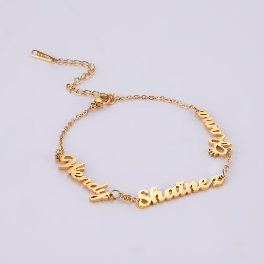 Cazador Customized Multi-name Bracelet Stainless Steel for Women Personality Family Name Jewelry Mother Gift Wholesale 2026
