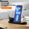 3 In 1 Foldable Wireless Charger Stand Fast Chargers Type C For Iphone 13 12 11 Airpods Apple Iwatch 6 7 Charge Station