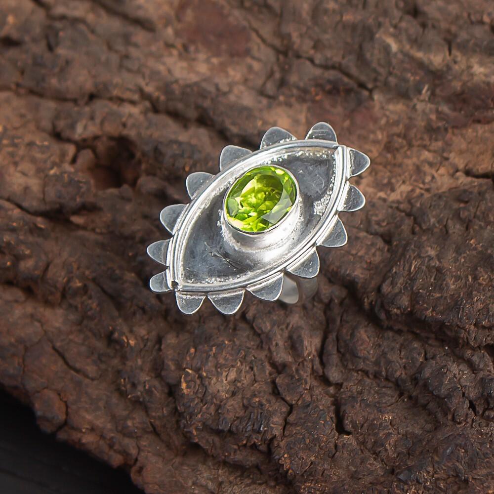 Rare Peridot Gemstone 925 Sterling Silver Jewelry Handmade Ring Unique Gift Idea RR-6-5