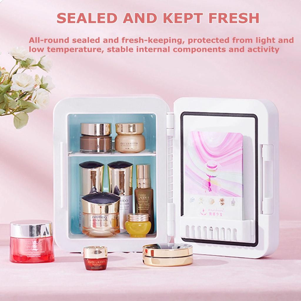 6л мини-холодильник с зеркалом, косметический холодильник, холодильник для фруктов, напитков, маленький холодильник, студенческий общежитие, холодильник