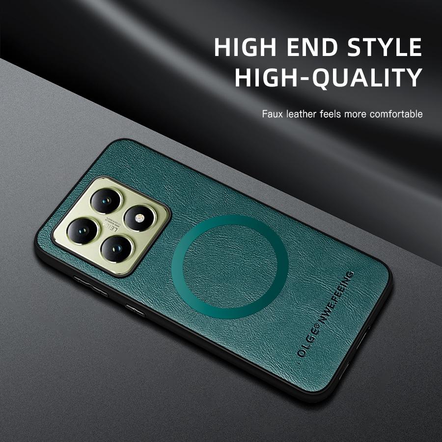 Магнитный Беспроводной Зарядный Кожаный Чехол для Motorola Signature Edge 70 Ultra 60 Pro Fusion G86/06 Power для Magsafe Чехол для Телефона