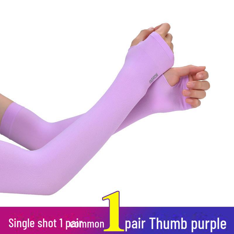 Нарукавники Ice Silk для защиты от солнца для мужчин и женщин - защита от ультрафиолета, тонкие перчатки для вождения и езды на велосипеде