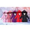 Cozy And Stylish Girls Cotton Jacket With Detachable Hood For Winter Fashion