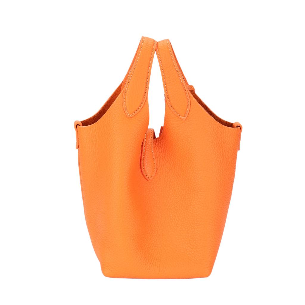 Polo Ralph Lauren Logo Solid Tote Bag Shopping Crossbody Leather Handbag Small Women tote bags Orange 428944657002