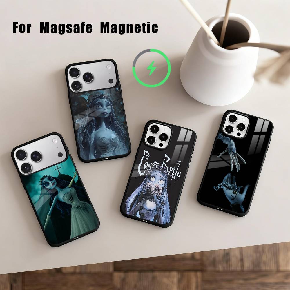 Чехол для телефона CB C-Corpse B-Bride-s H-Horror-R для iPhone 17,16,15,14,13,12,Plus,Pro,Max для Magsafe Магнитной Беспроводной Зарядки