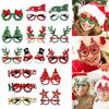 Christmas Decorations Merry Christmas Elk Santa Claus Glasses Xmas Tree Christmas Glasses Frame