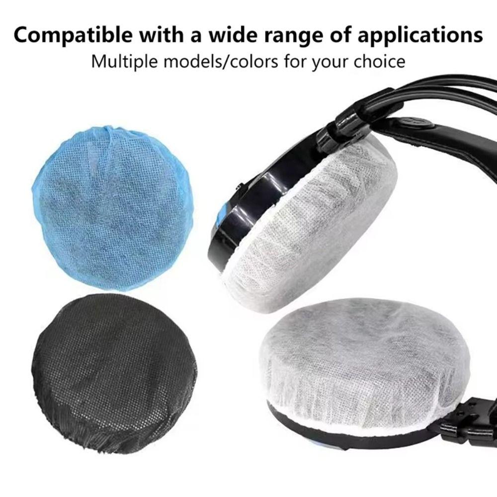 100Pcs/Bag Nonwoven Microphone Covers Disposable Microphone Protective Cap Headphone Cover