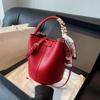 Высококачественная легкая роскошная женская сумка через плечо из искусственной кожи, универсальная сумка-ведро, модная сумка