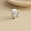 Fashionable Sliver Color Matte Wide Edge Rings for Women Cool Style Irregular Alloy Featuring Open Ring Unisex Jewelry Gift