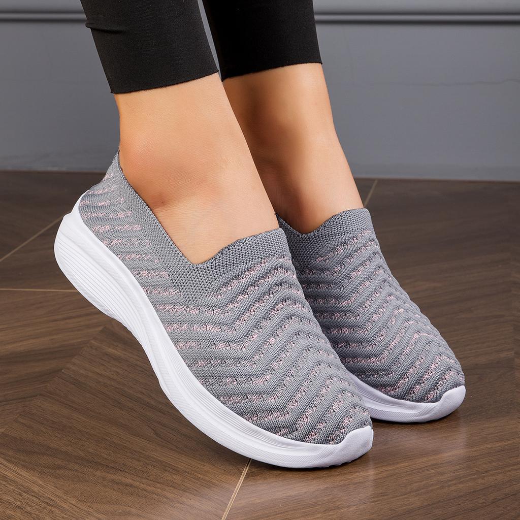 Shoes Women'S And Women'S Large Size Cloth Shoes Breathable Fly-Woven Shoes Soft-Soled Casual Mother Shoes