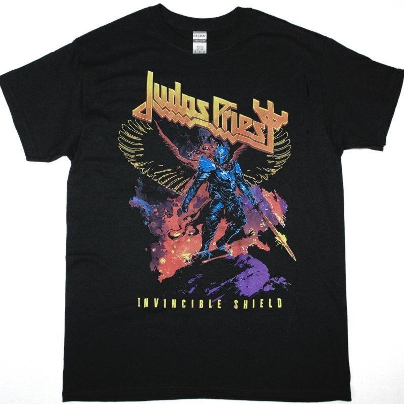 JUDAS PRIEST INVINCIBLE SHIELD TOUR 2024 НОВАЯ ЧЕРНАЯ ФУТБОЛКА Унисекс Футболка