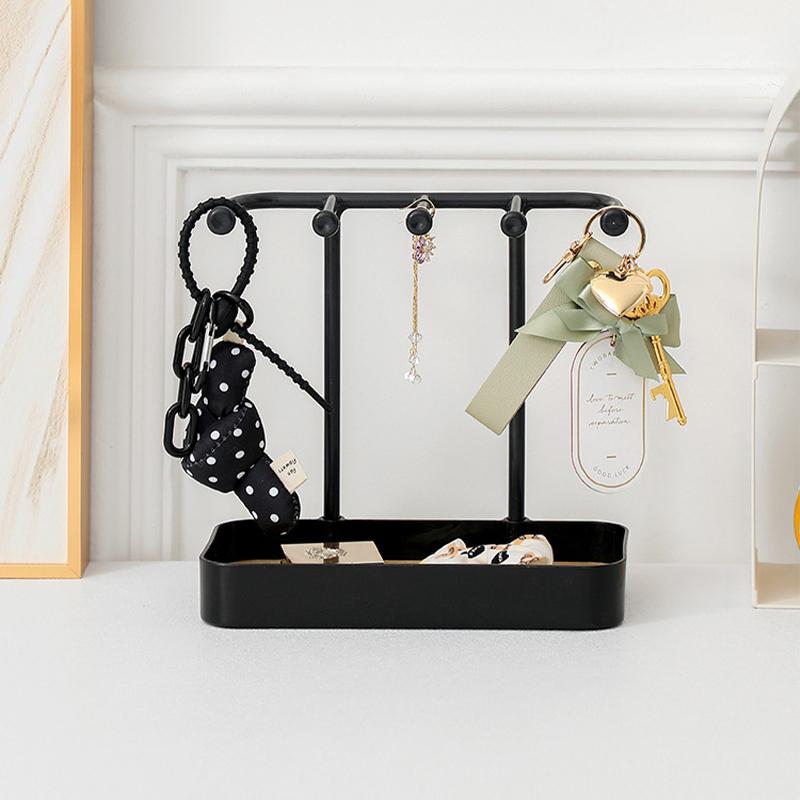 Jewelry Organizer Display For Earrings Necklaces Jewelry Storage Rack With Wooden Base Bracelet Hanging Holder