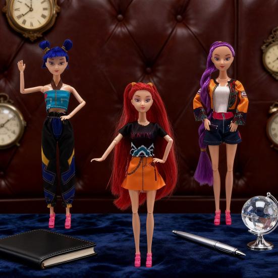 1/3 шт. 11-дюймовая K-pop кукла Охотница, вдохновленная мультфильмом, подвижные суставы, фигурка девушки, коллекционная игрушка, украшение, подарок для фанатов