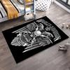 Harley Davidson Skull Wing Pattern Motorcycle Rug Black Style Carpet Suitable for use as an anti-slip for living room bedroom sofas