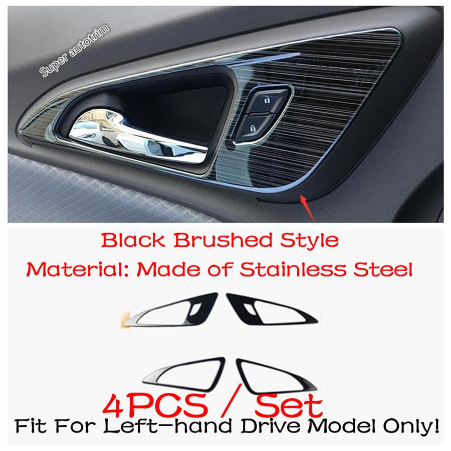 Black Brushed Accessories For Chevrolet Malibu 2016 - AC Control Panel Door Bowl Head Light Switch Lift Button Cover Trim
