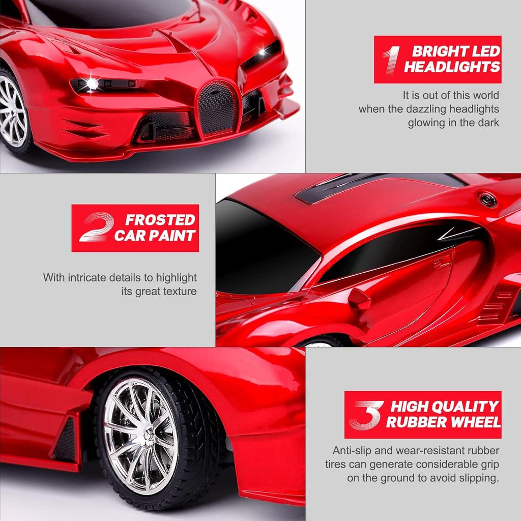 Машинка с дистанционным управлением 2,4 ГГц, перезаряжаемая, высокоскоростная, 1/18, радиоуправляемые машинки, игрушки, гонки, хобби, с фарами, рождественские подарки на день рождения для детей