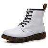 Белые мягкие кожаные ботинки Dr. Martens женские классические 6-дырочные короткие ботинки кожаные на шнуровке локомотивные ботинки мужские
