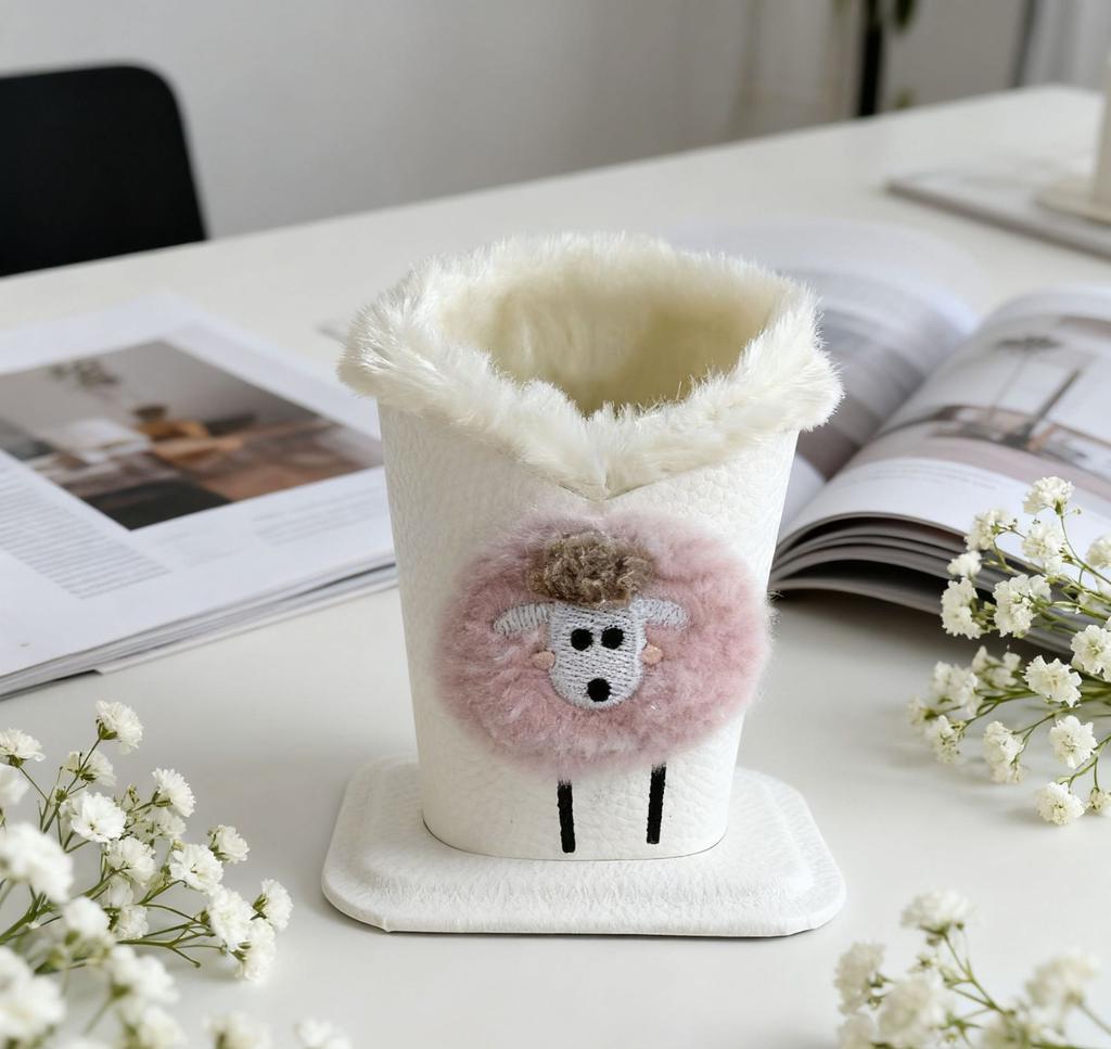 - Плюшевый держатель для очков Очаровательный мультяшный держатель для очков и ручек Настольное хранилище Стойка для хранения очков