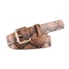 Leopard Print Serpentine Thin Waist Strap Pin Buckle Waistband Trouser Dress Belts Leather Belt