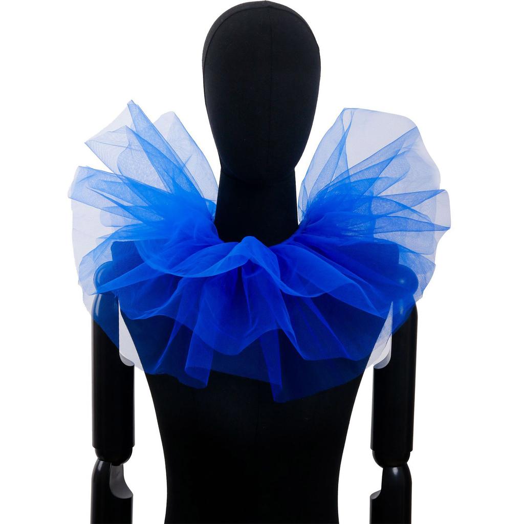 Elizabethan Ruffle Collar Victorian Tulle Collar for Halloween Party and Cosplay Event Clown Collar for Masquerades