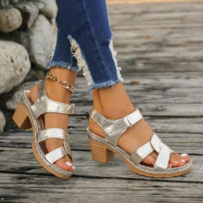 Fashion Women Platform High Heels Sandals 2025 Summer Dress Chunky Open Toe Shoes New Design Brand Slingback Sandals Female Zapatos Muje