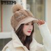 Шапка большого размера женская осенне-зимняя японская милая универсальная толстая теплая плюшевая шапка восьмиугольные шапки