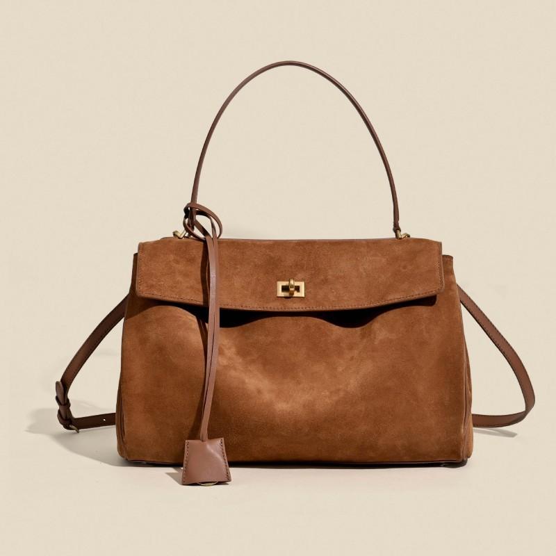 2024 Early Matte Cowhide Rodeo Tote Bag High-end Large-capacity Single-shoulder Portable Leather Women's