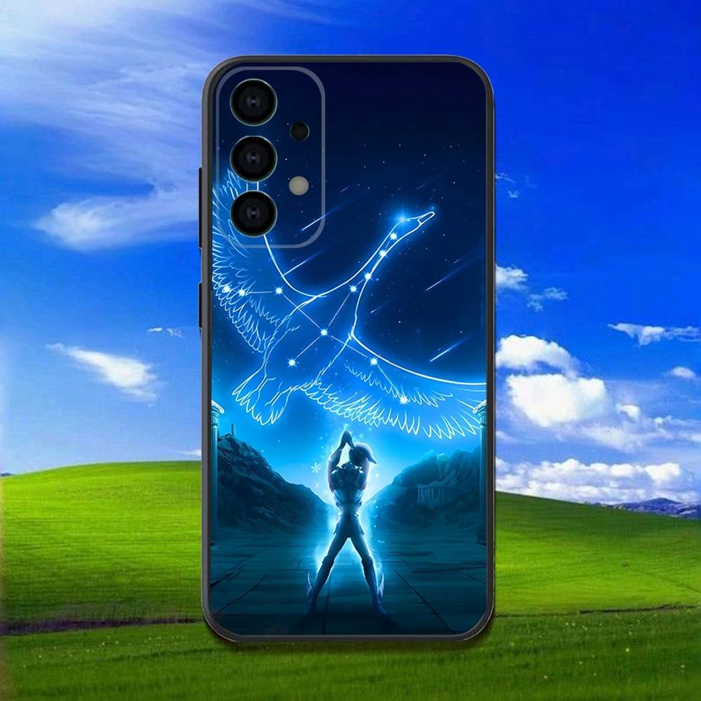Чехол для телефона Samsung Galaxy A13, A21s, A22, A31, A32, A52, A53, A71, A80, S - Рыцари Зодиака Святого Сейи, Мягкий Черный Корпус