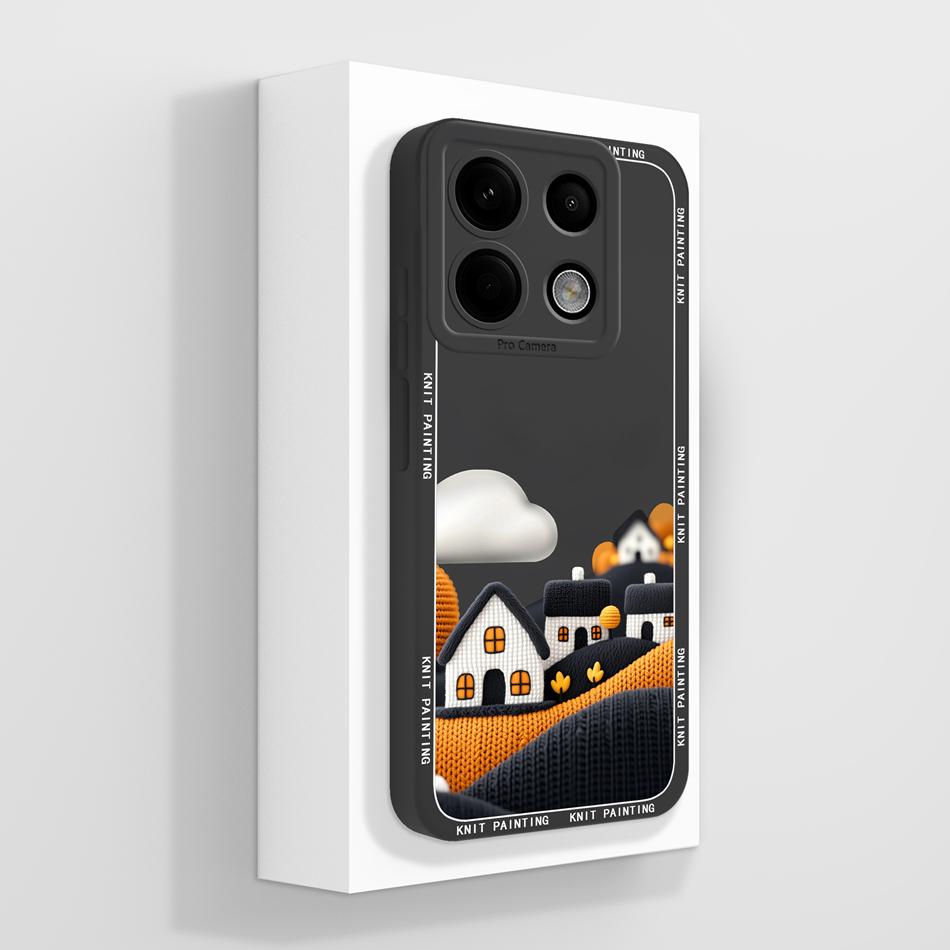 Чехол для POCO X6 Pro Различные стили Конфетная крышка для телефона Для POCO X 6 Мягкий жидкий силикон Защита камеры Ударопрочные задние крышки