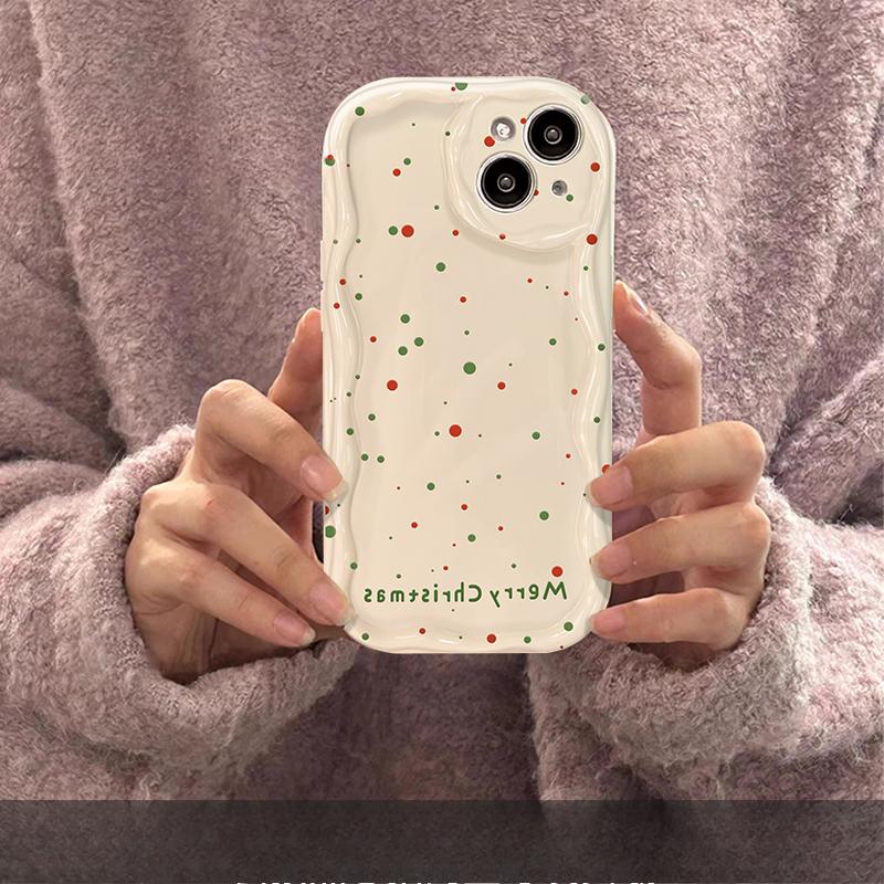 Подходит для чехла для мобильного телефона Apple 15promax iPhone 14/13 Плюшевая подставка в виде рождественской елки Браслет 11/12 Силикон