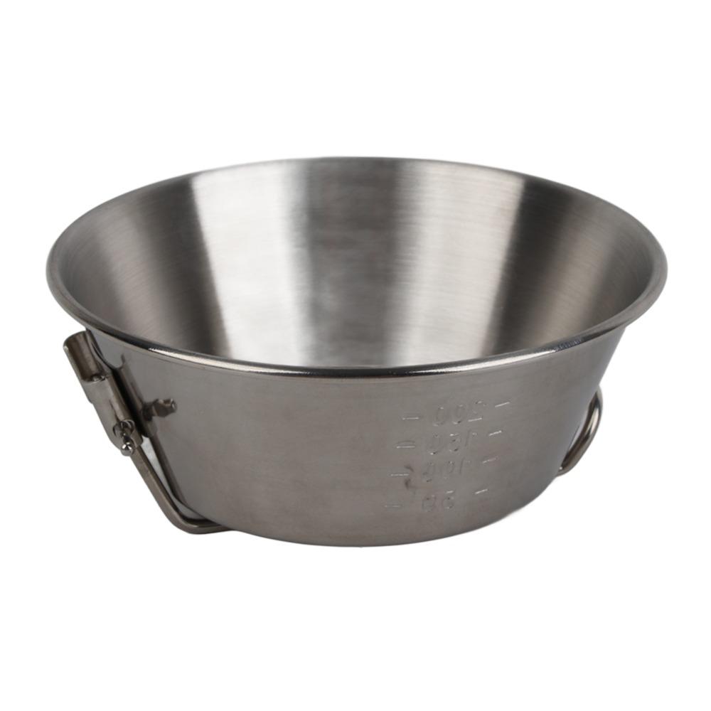 Stainless Steel Folding Bowl Lightweight Portable Bowl Durable Foldable Bowl  BBQ