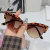 Fashion Metal Half-Frame Sunglasses for Women Retro Cat-Eye Brand Designer Sun Glasses UV400 Shades Eyewear Men Goggles