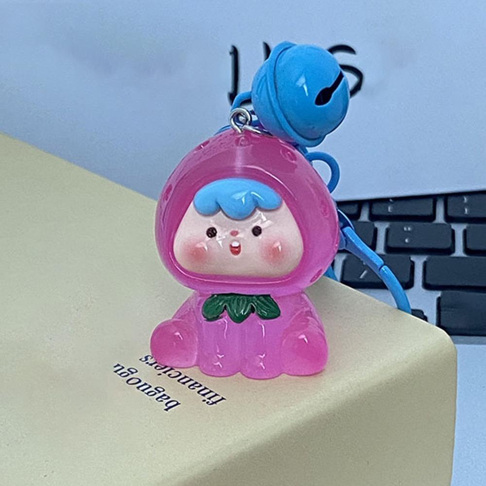 New Night Glow Bell keychain Cute Candy Color Pendant Bag Pendant Creative Backpack Hange Gift Pendant