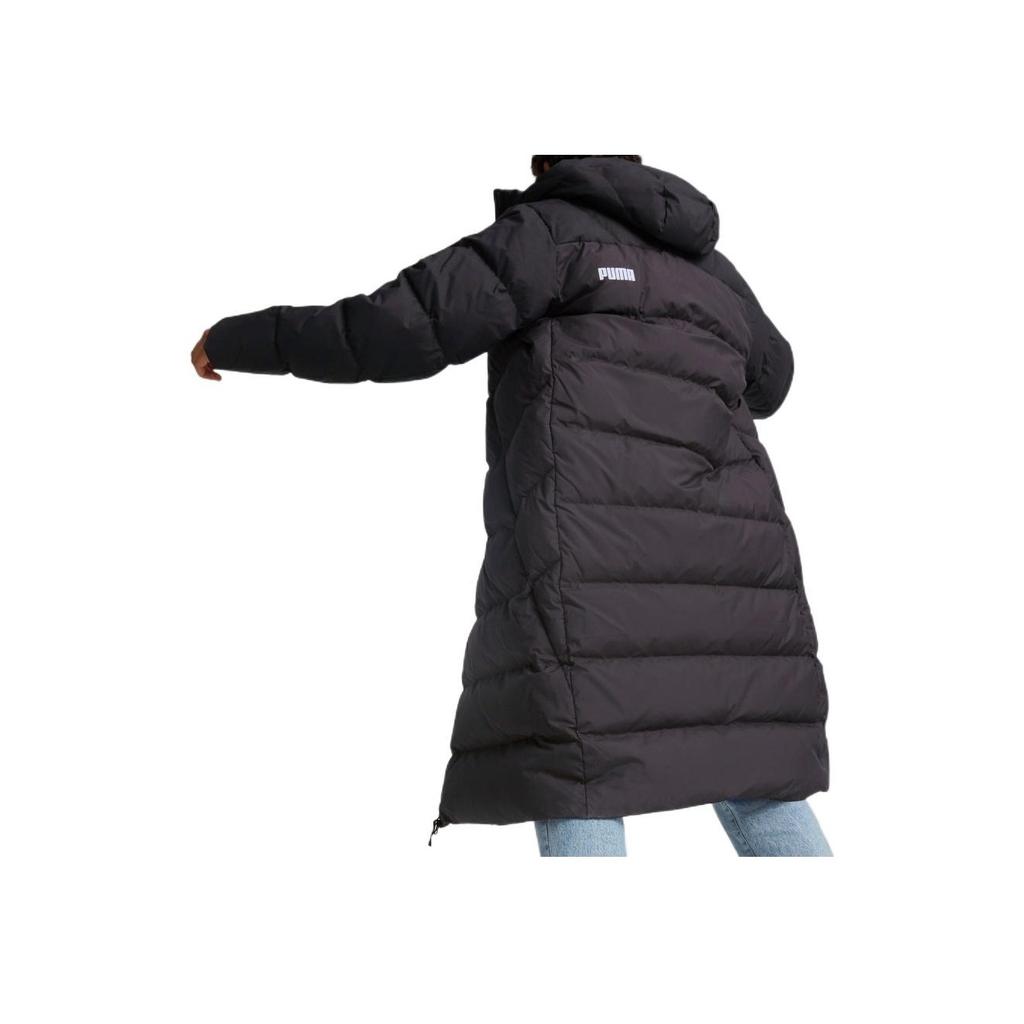 Puma Winterized Series Logo Print Stand Collar Long Thick Down Jacket Men Outerwear Black 672435-01