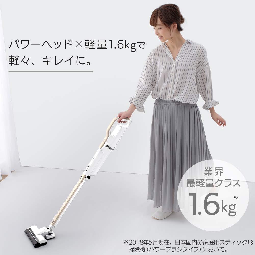 Беспроводной пылесос Iris Ohyama Stick Cleaner Power Head Lightweight 2WAY Paper Pack Type Champagne Gold Self-Propelled IC-SLDCP6