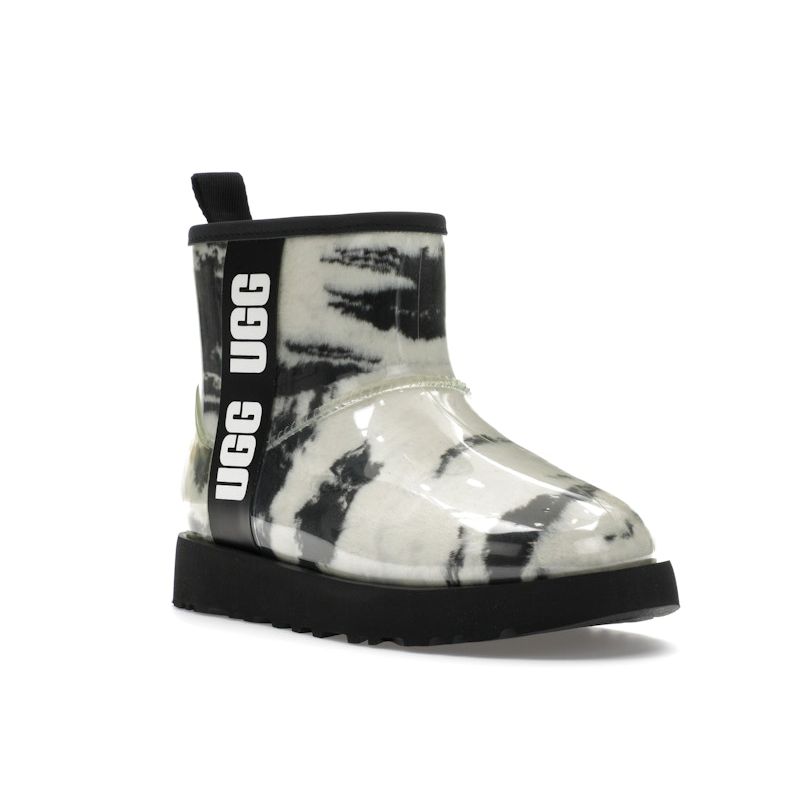 UGG Классический прозрачный мини-ботинок мраморный белый черный (Женский) Женские кроссовки 1120778-BLK