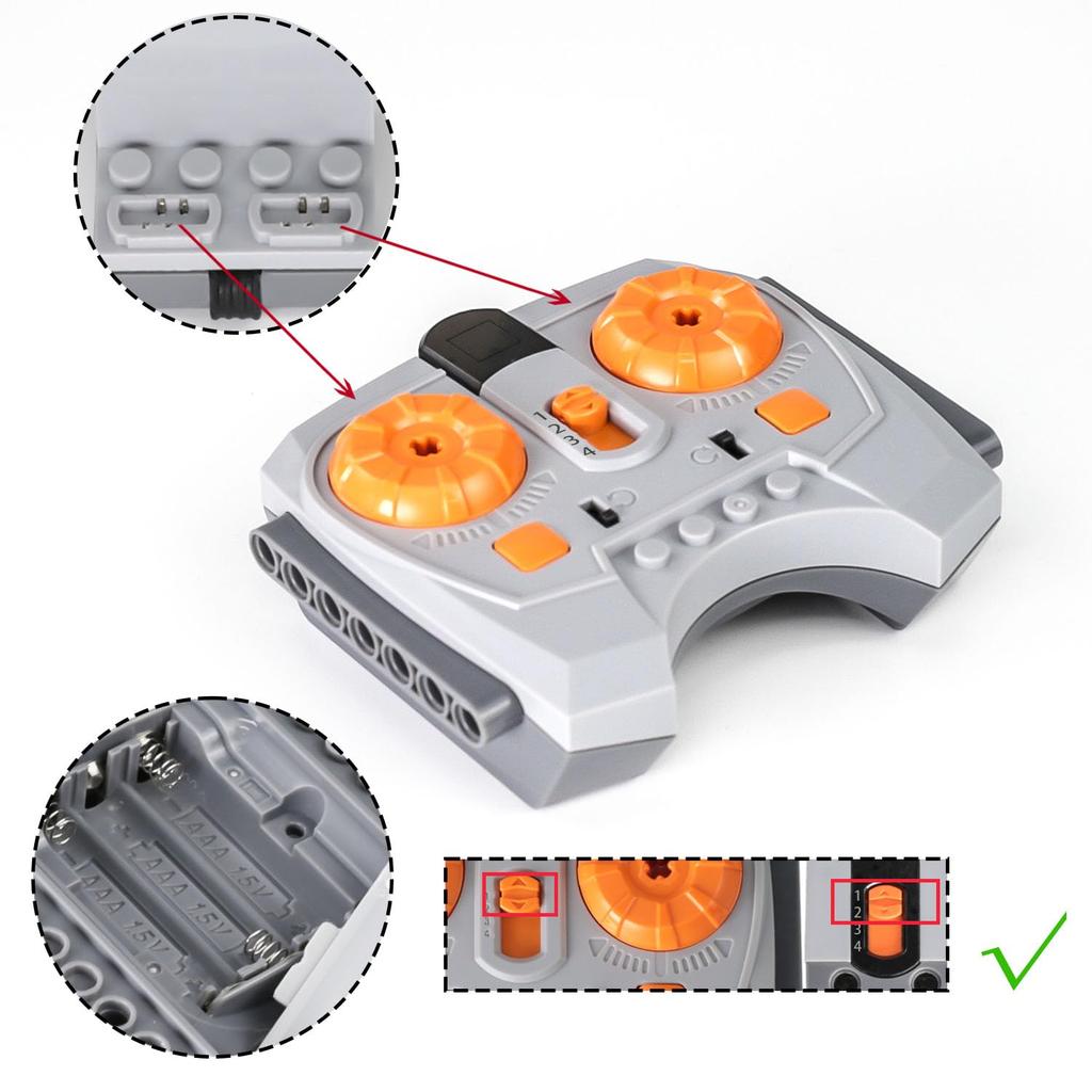 BrickBounty Power Functions Motor Kit (19 Pieces), Motor Set Technology Parts for STEM Building Blocks, MOC Block Control Function Kit