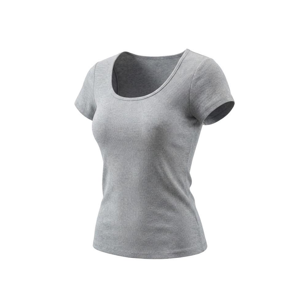 HeyHenry Women's Square Neck Slimming T-shirt - Short Sleeve, Solid Color, Casual Summer Top