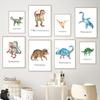 Jurassic Dinosaur Diplodocus T Rex Educational Wall Art Canvas Painting Nordic Posters And Prints Wall Pictures Kids Room Decor