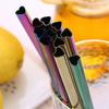 Portable Heart-shaped Stainless Steel Metal Straws Reusable Straw Drinking Straw Bar Tool