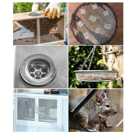 4 шт., проволочная сетка, равномерная ткацкая стабильная конструкция, многоцелевая квадратная нержавеющая сталь, предотвращающая появление мышей, металлическая сетка для домашнего использования