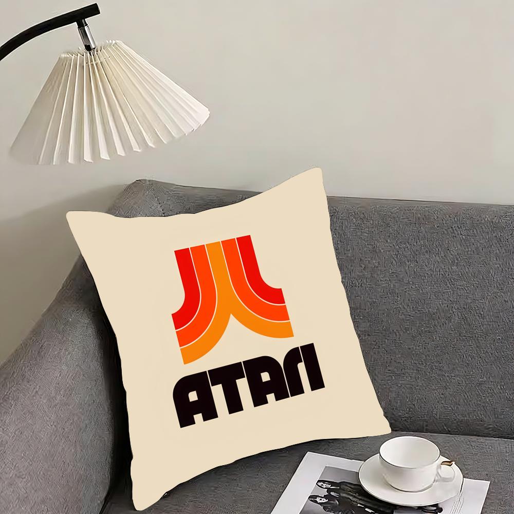 Hot AAtaris Game Logo Cushion Cover Elegant Comfort Pillowcase Sofa Bed Doublesided Printed Invisible Zipper Home Decor